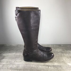 Frye #76430 Melissa Button Back Zip Leather Knee-High Riding Women’s Boots 8.5